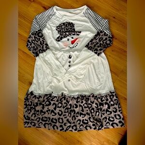 Snowman shirt dress size Large